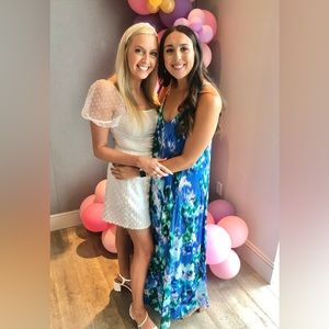 Watercolor maxi dress